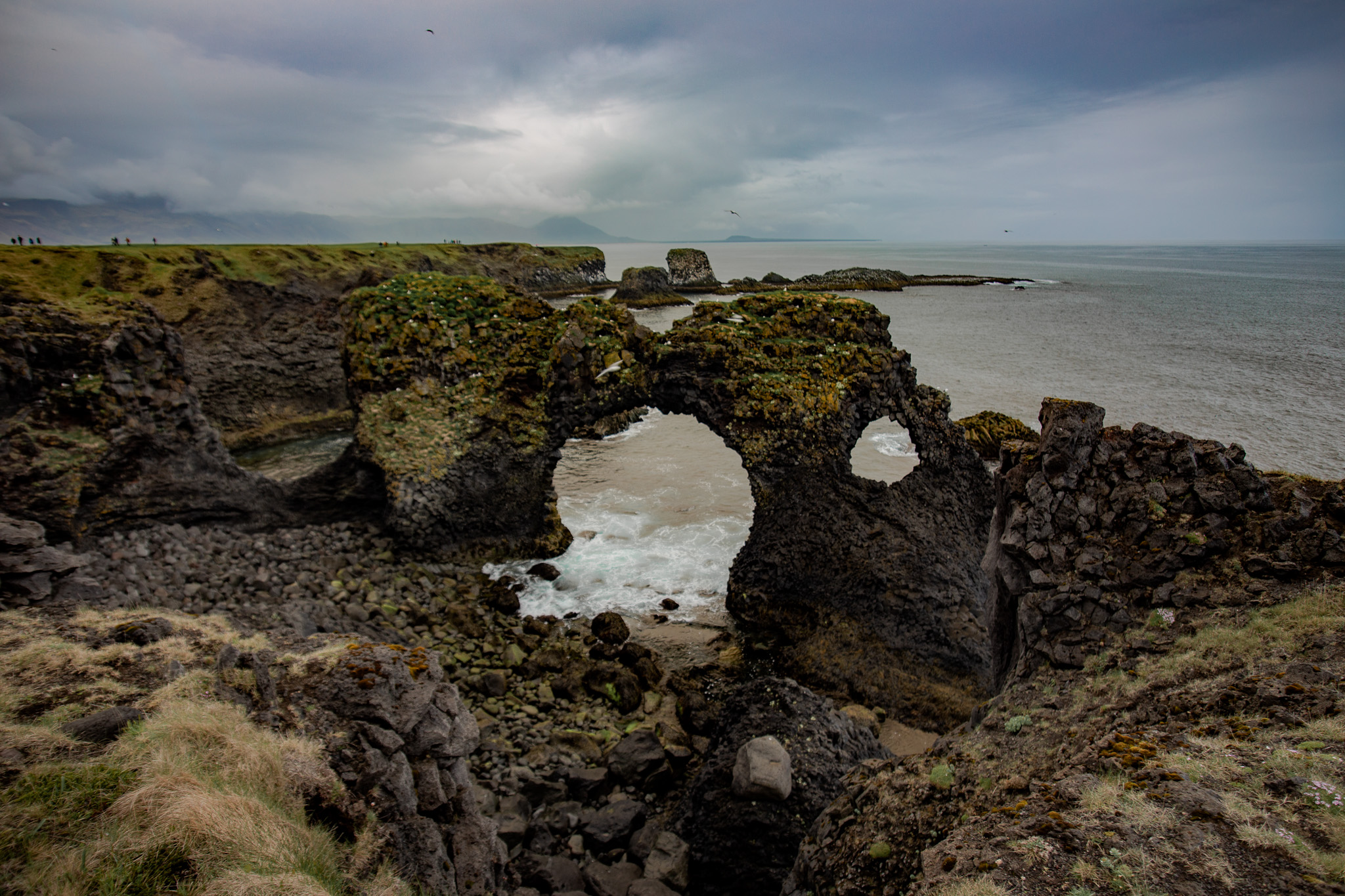 Basalt rock arch at Arnarstapi