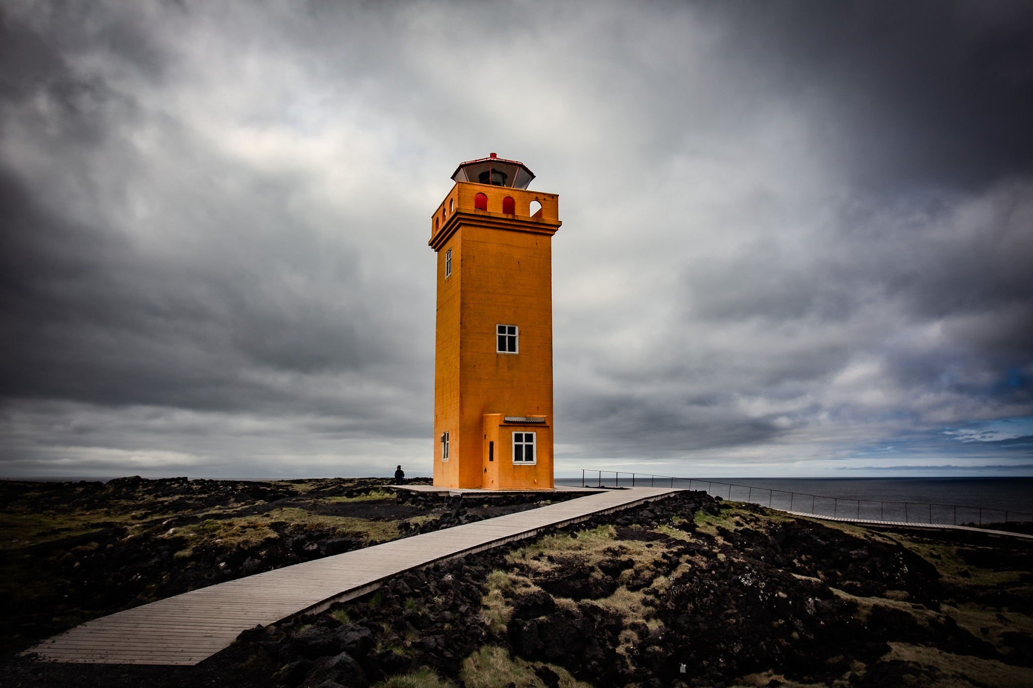 Svörtuloft orange lighthouse, Snæfellsnes
