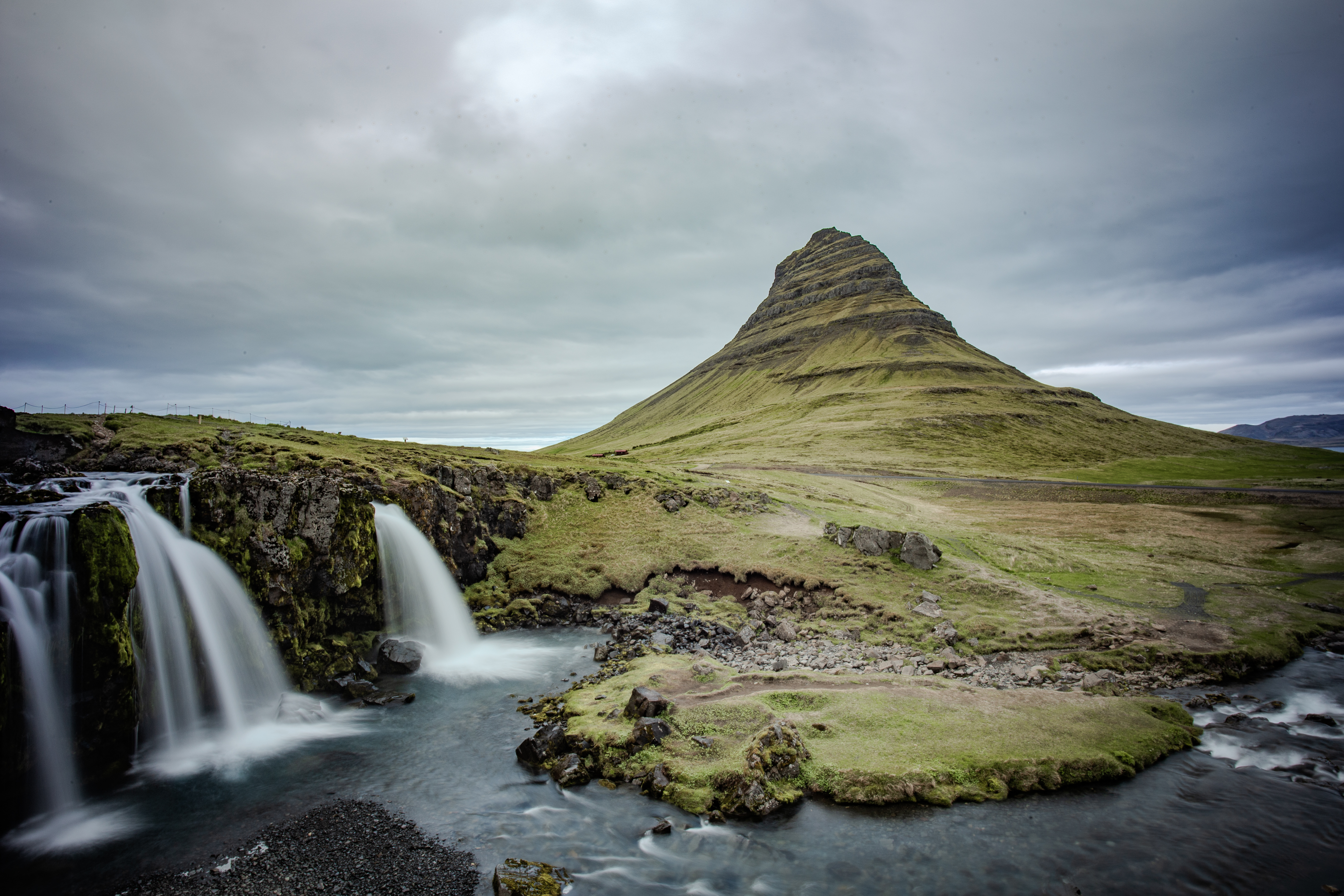 Kirkjufell mountain with Kirkjufossar waterfall, Snæfellsnes Iceland
