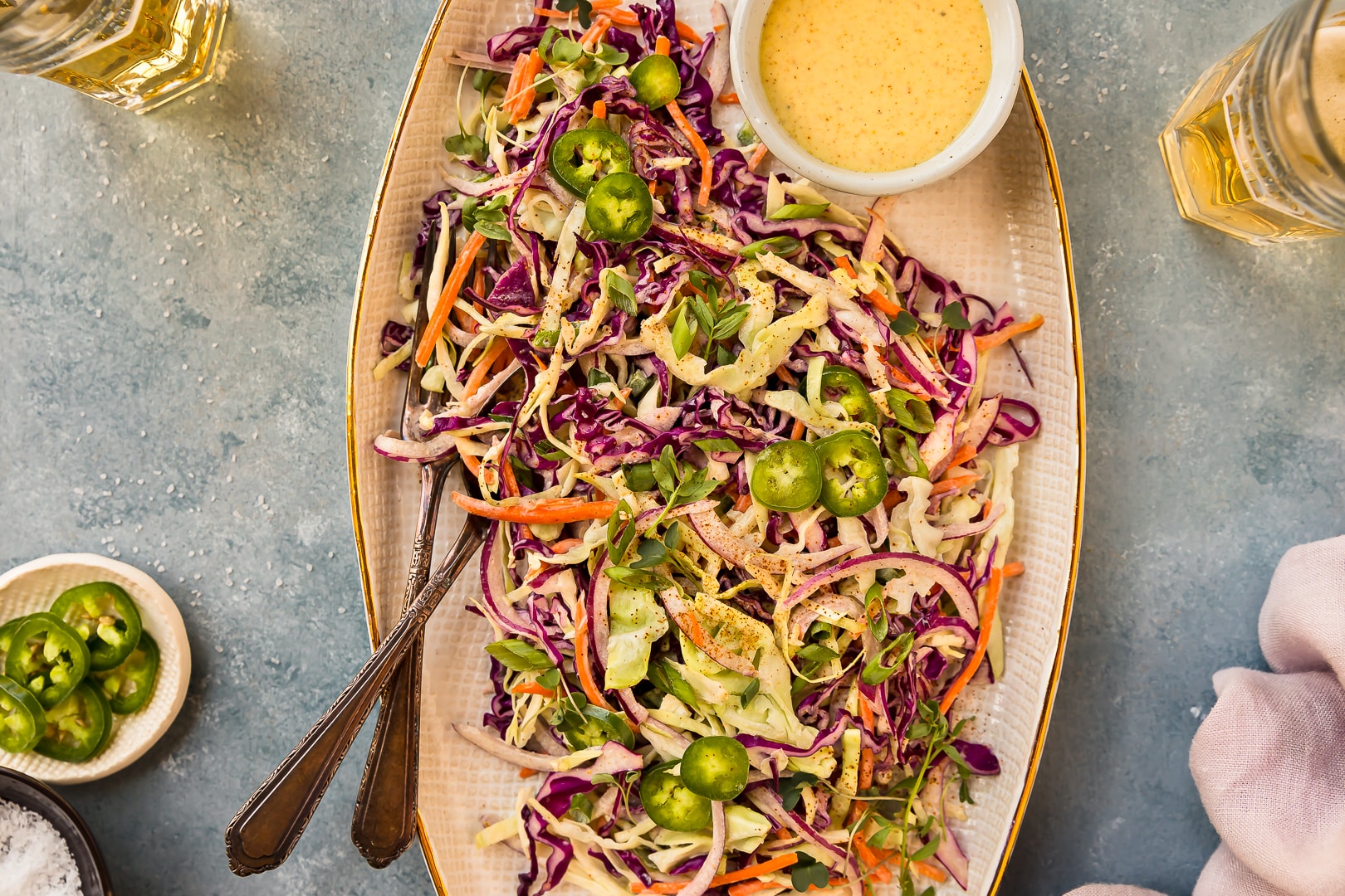 Apple Cider Vinegar Slaw with Jalapeño