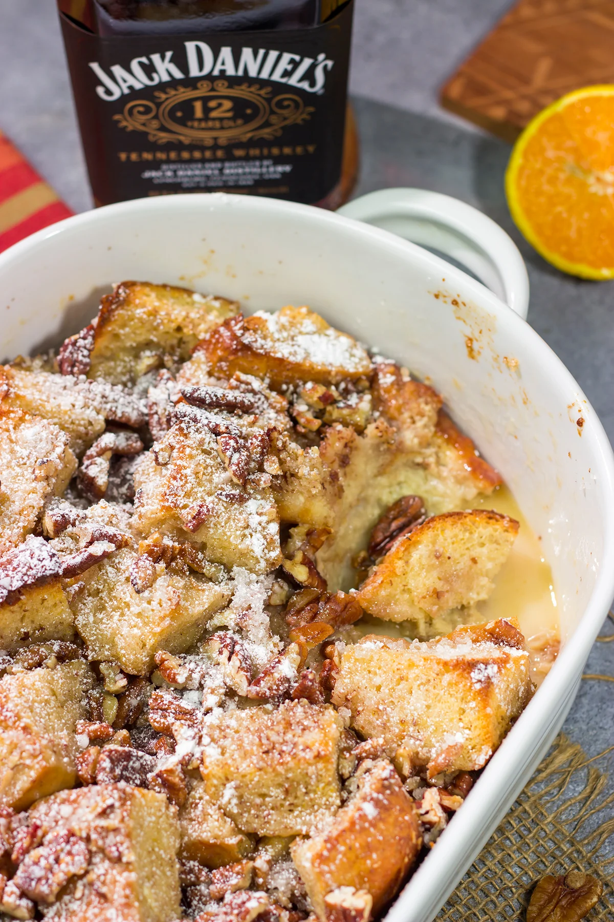 Old-Fashioned Bread Pudding with Whiskey Sauce