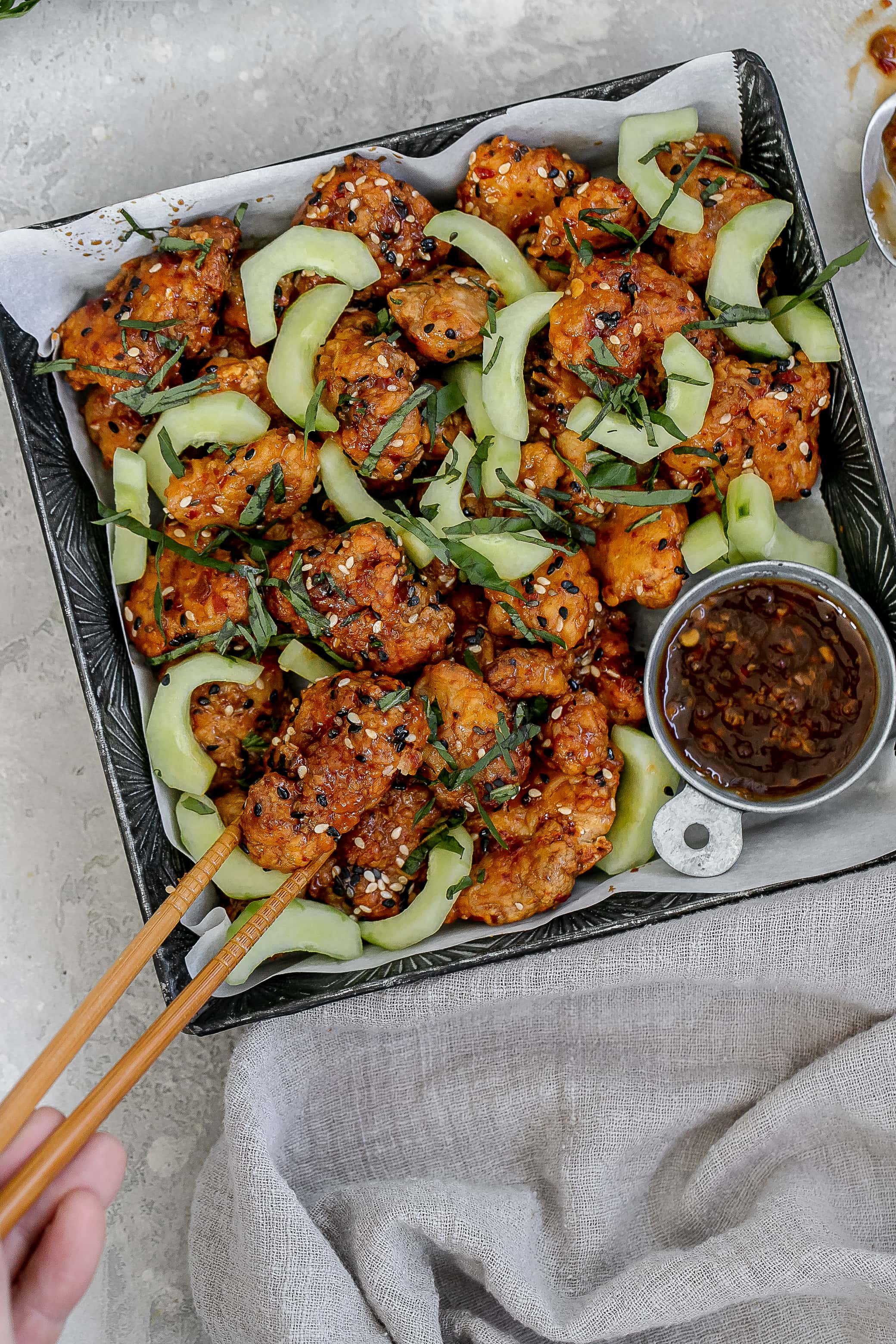 Crispy Thai Basil Chicken Bites