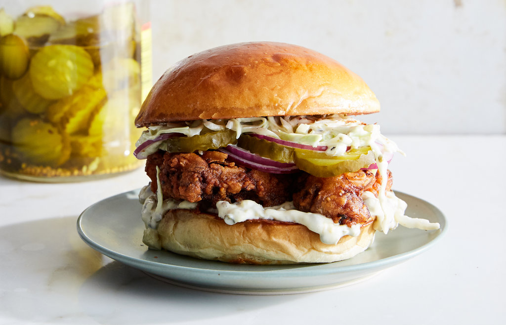Fried Chicken Sandwich with Mayo & Pickles