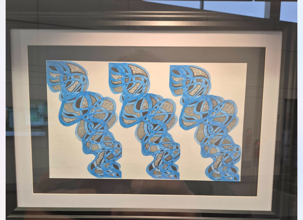 River's artwork - blue ribbons