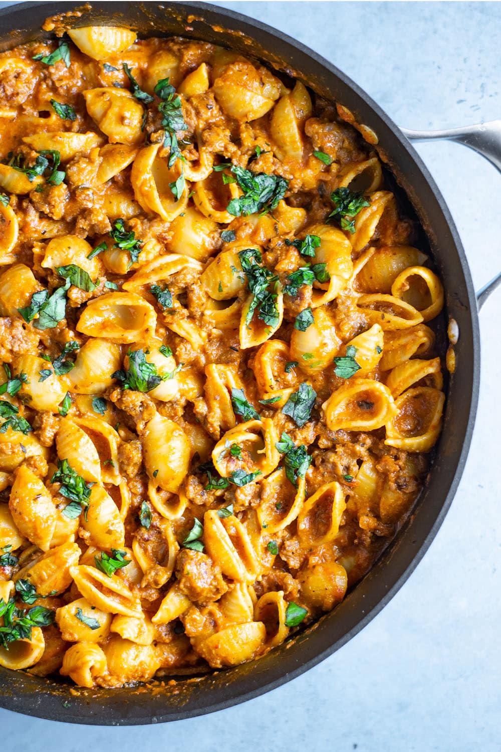 Spicy Sausage Pasta Shells